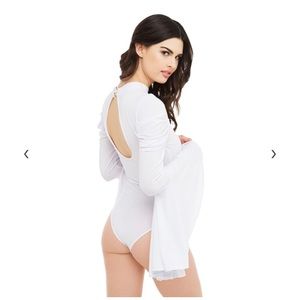 New Akira Small Bell long sleeve white body suit